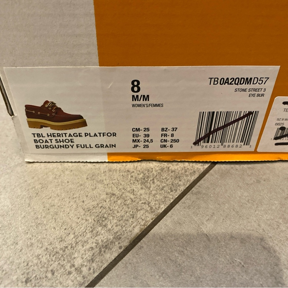Timberland Burgundy Brown Chunky Lug Sole Boat Shoes - Picture 7 of 7